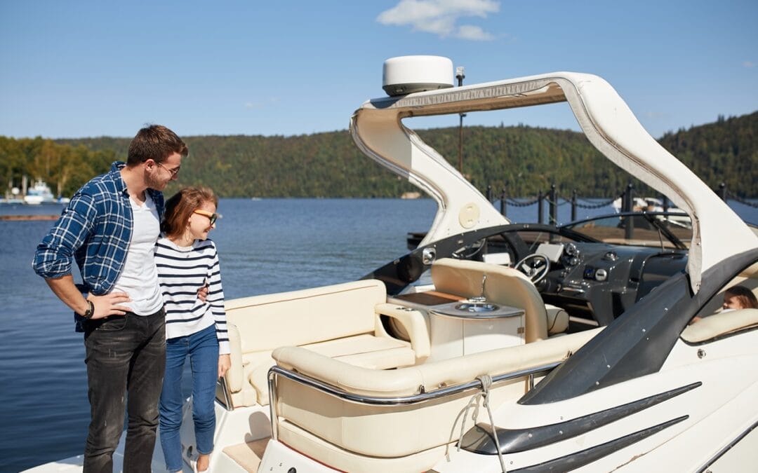 couple on yacht