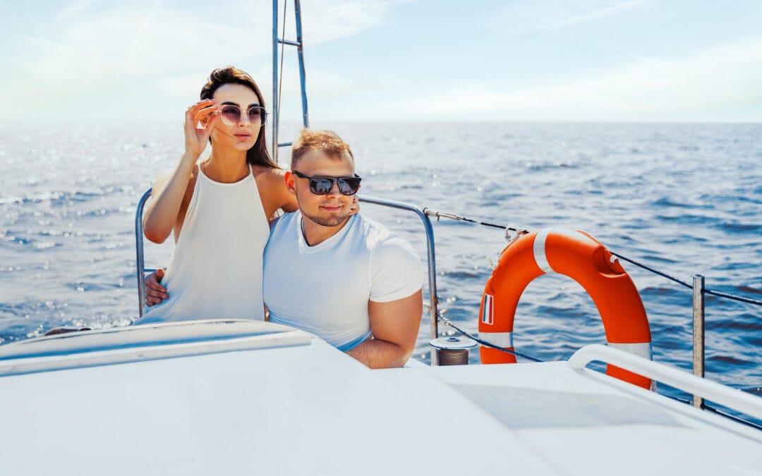 couple in yacht